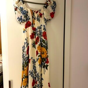 Floral, comfy and lighter weight reformation dress